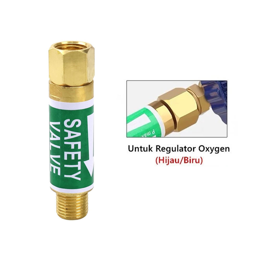 Katup Flashback Arrestor Oksigen Asetilena Safety Valve Untuk Regulator Oxy Lpg