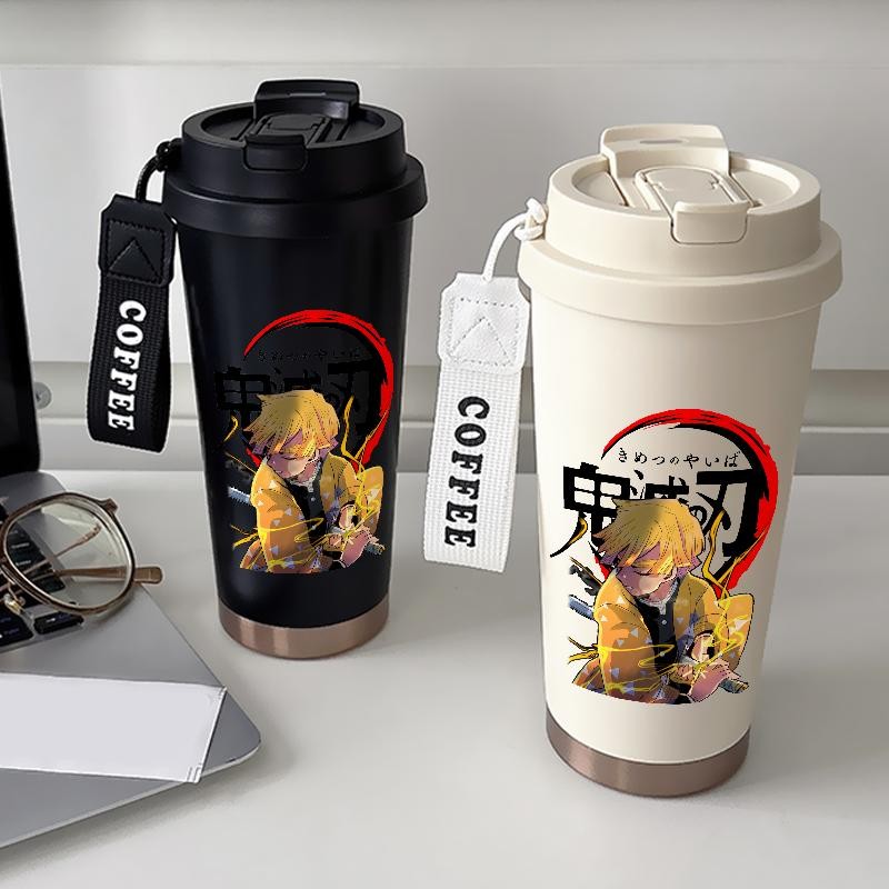 Tumbler Demon Slayer Agatsuma Zenitsu Izumi Kanao Botol Minum Aesthetic CUP 500 ML Kopi Stainless St