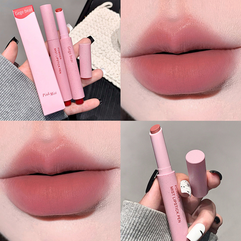 Lipstik Matte 8 Warna, Lipstik Matte Tahan Air, Lipstik Nude Beludru Seksi, Noda Bibir Coklat Merah,