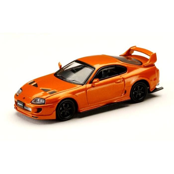 1/64 HOBBY JAPAN DIECAST TOYOTA SUPRA RZ JZA80 JDM CUSTOMIZED VERSION ORANGE