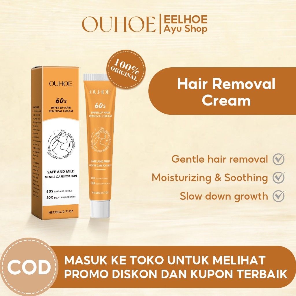 OUHOE Hair Removal Cream Cream Penghilang Bulu Ketiak Miss V Bulu Kaki Tangan Permanen