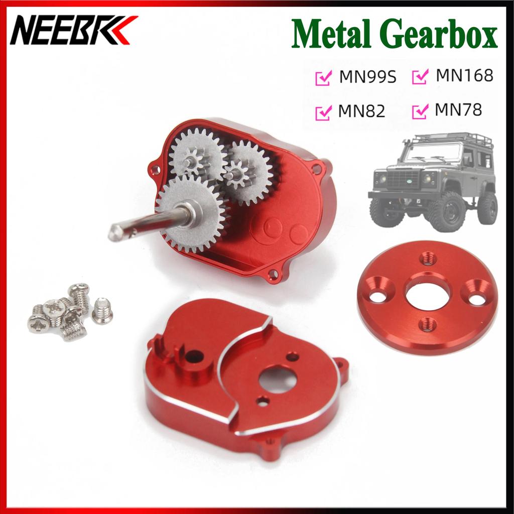 Full Metal Transmission Gearbox for 1/12 RC Car Crawler MN Model 370 Motor MN82 MN78 MN99S MN168 MN9