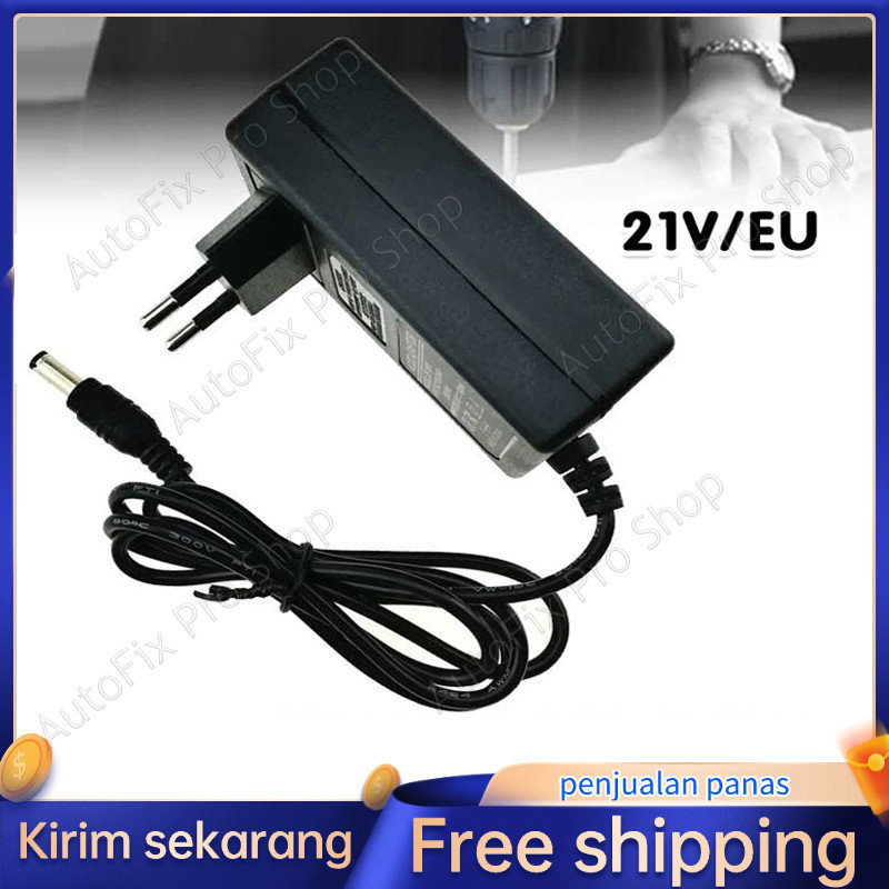 Adaptor Bor DC Output 21V - 98V 1A Batrai Baterai Battery Charger cordless DC 20V Charger Adaptor Ca