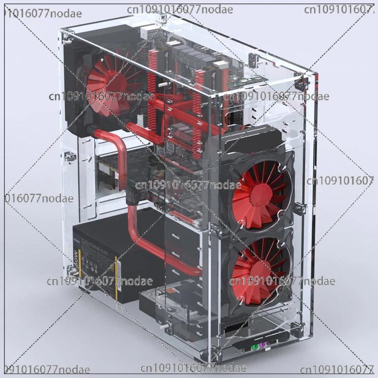 DIY New Desktop Package, Organic Glass, Acrylic, Personalized Fully Transparent Case, Vertical ATX