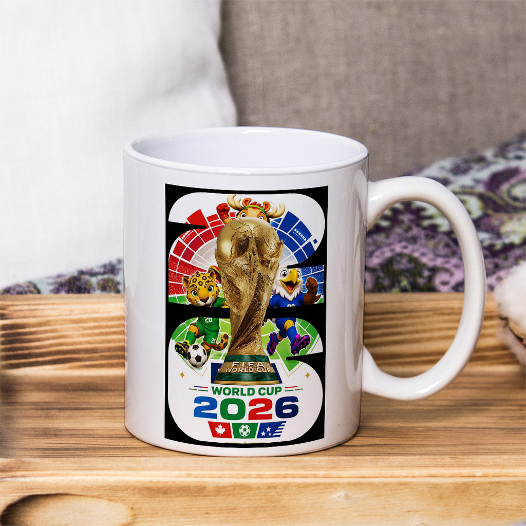 Mug Cangkir Fifa world cup logo 3 Nations Mascot
