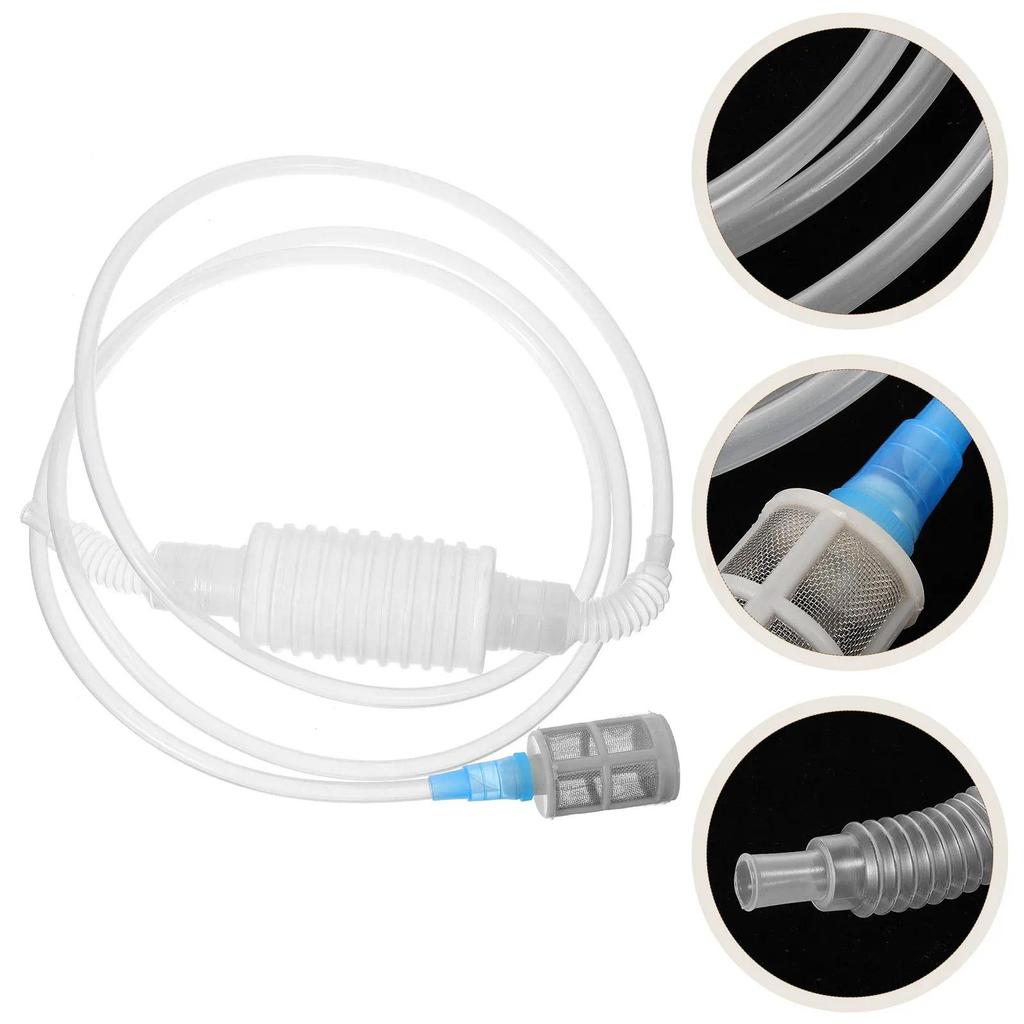 Professional Reusable Wine Siphon Tube Food Grade Semi Automatic Siphon Hose for Home Brewing Red Wh