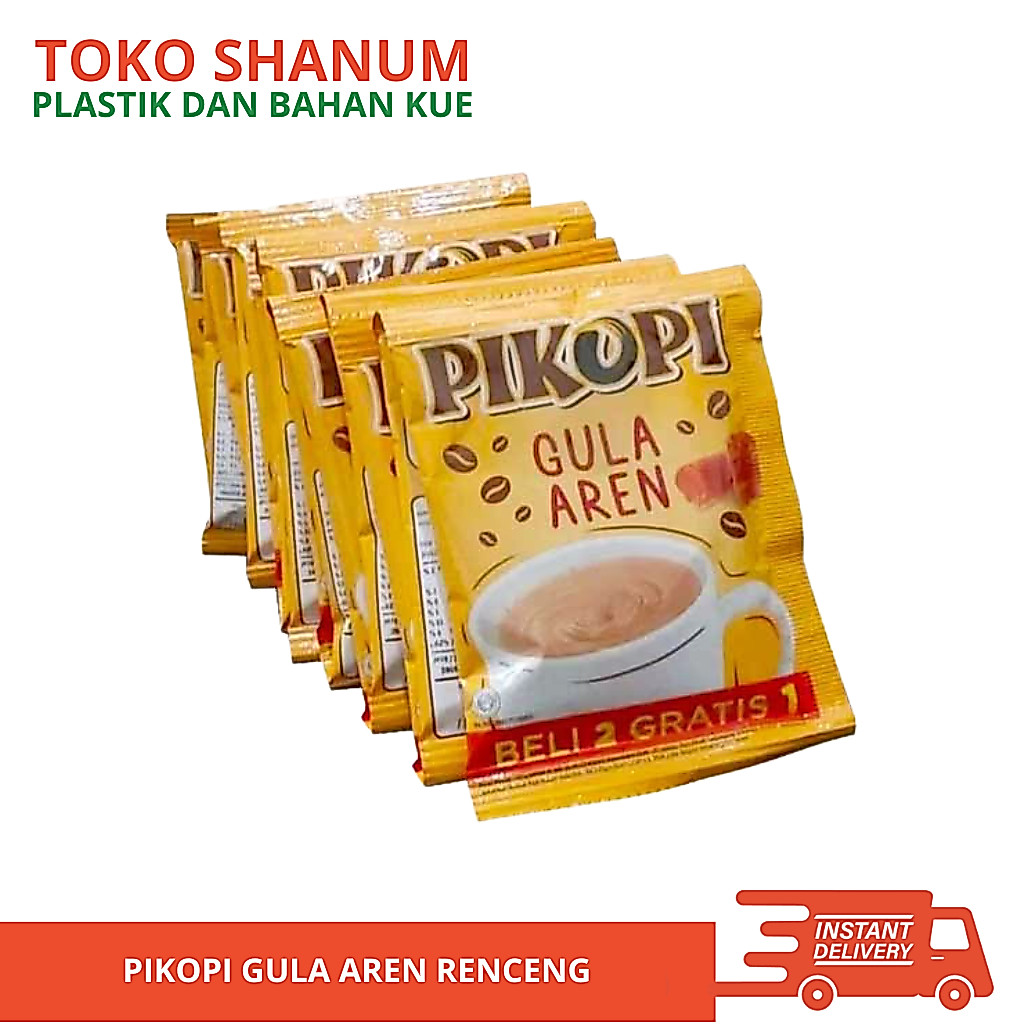 KAPAL API Pikopi Gula Aren Kopi Instan 15 Sachet Gula Aren Kreamer Nabati