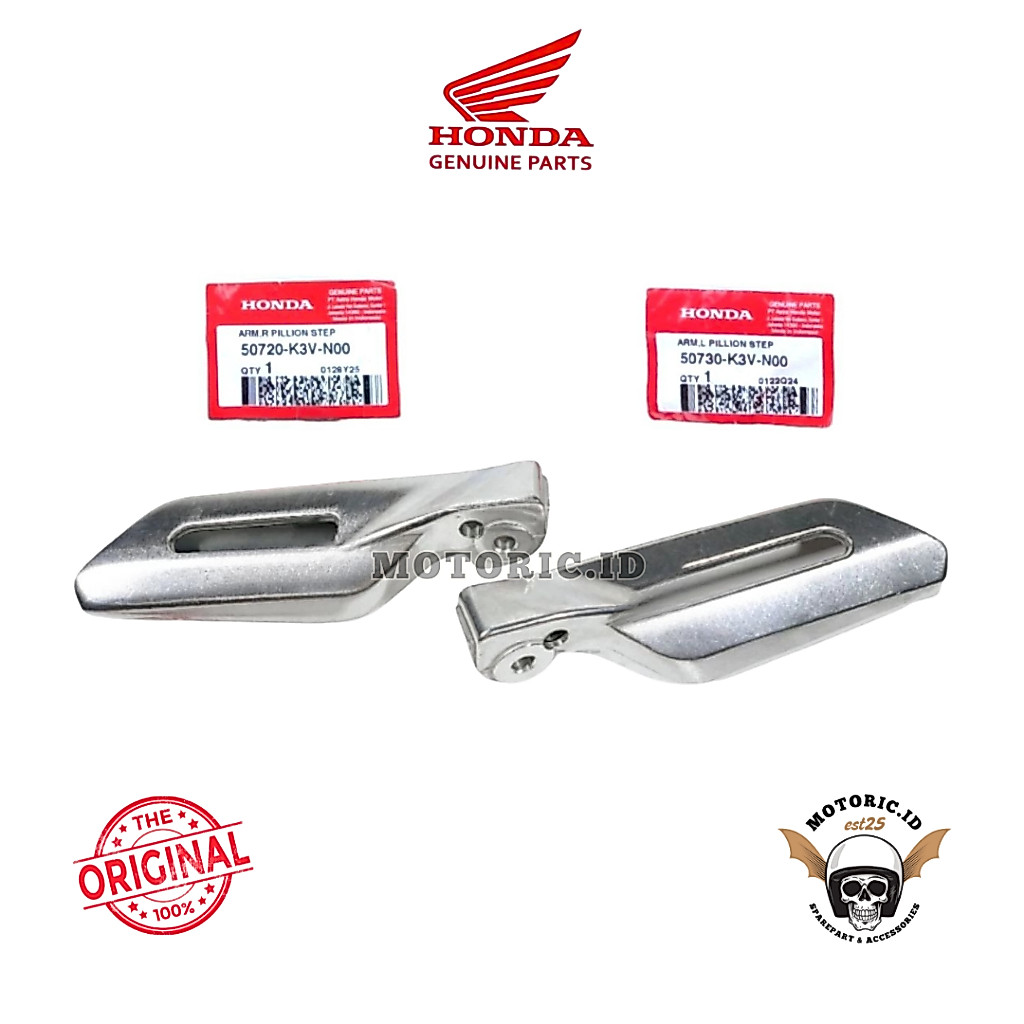 Motoric.id - Footstep Pijakan Kaki Belakang Kanan Kiri Stylo 160 Original AHM Honda 50720/50730-K3V-