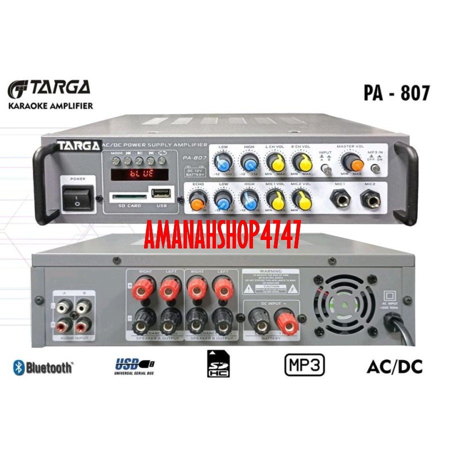 AMPLIFIER TARGA PA 807 AMPLI TARGA PA807