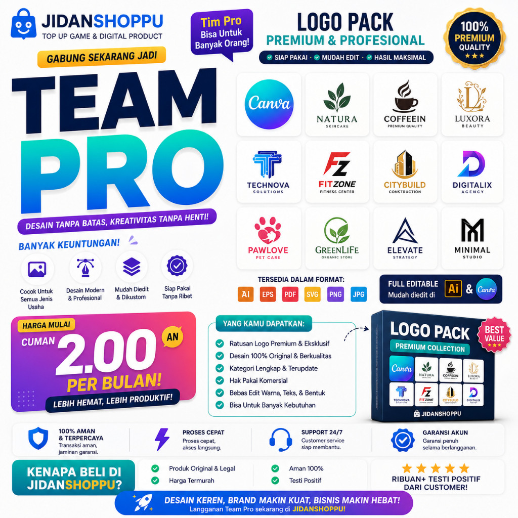 [CCC] TEAM PRO 5.000+Canva TEMPLATE SIAP PAKAI DAN EDIT BERKELAS DUNIA TAHUN 2026 BY JIDANSHOPPU