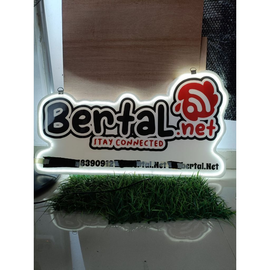 Lampu Akrilik Neon Box Slim Terbaru (Ukuran Standar) Acrylic Lampu FREE DESIGN, Neon box custom logo