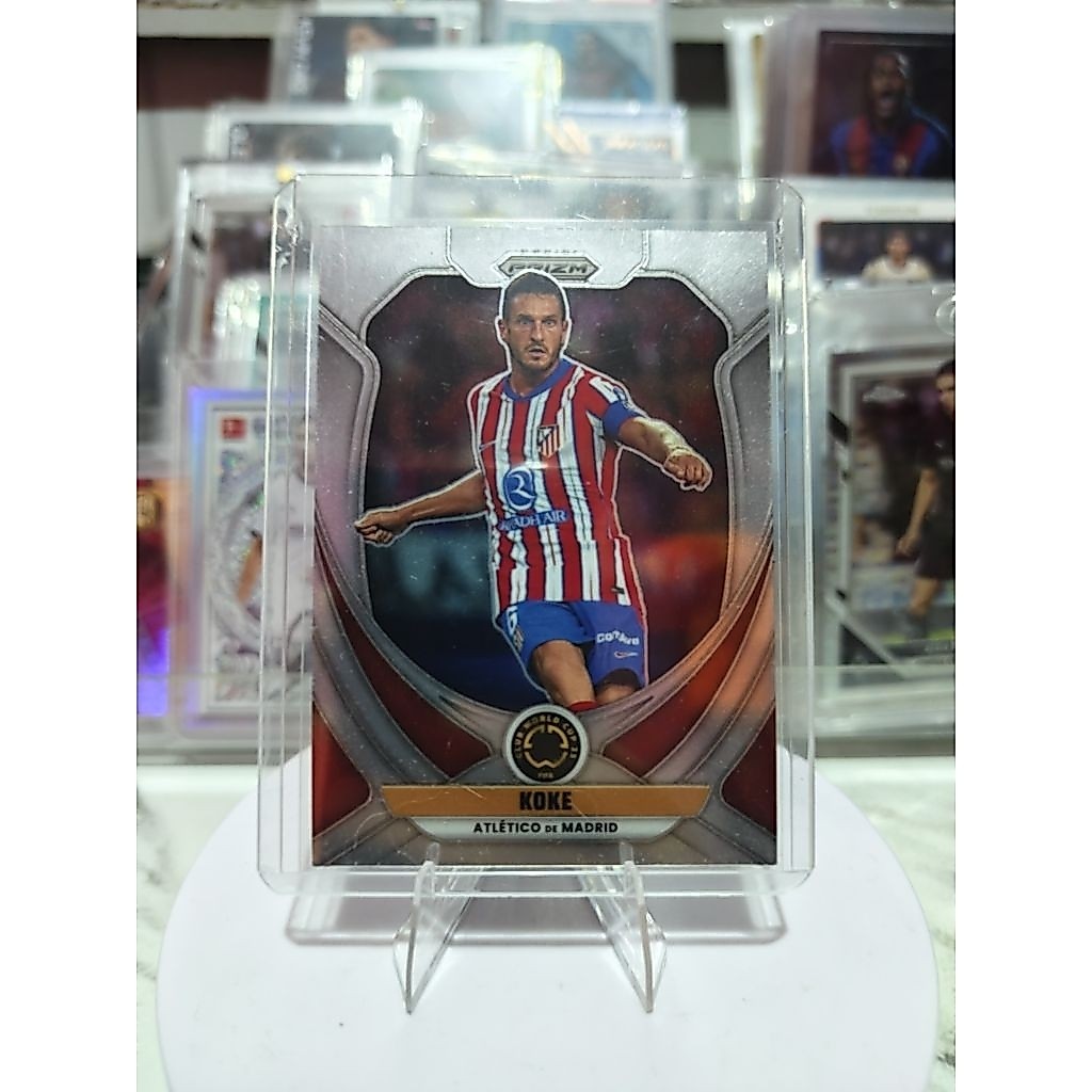 Photocard kartu bola original Panini Prizm Atletico Madrid Koke