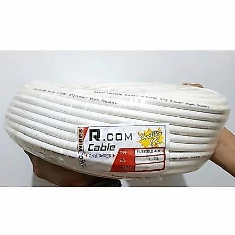 Kabel Bulat Serabut HYO 1.5 PUTIH 2x1.5 2X2.5 RCOM