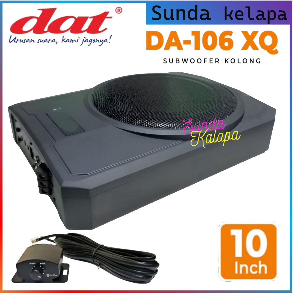 Subwoofer Kolong DAT DA-106XQ Speaker Kolong Mobil Active Subwoofer 10 Inch 400W High Power and Low