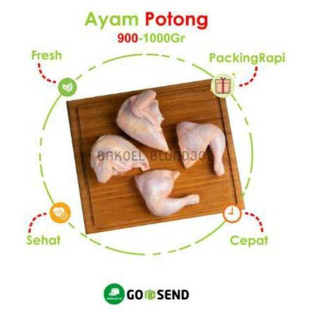 

AYAM POTONG SEGAR 1000GRAM / BISA REQUES POTONG / BROILERS / CHICKEN MEAT / FRESH CHICKEN