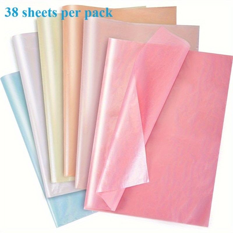 

38 Sheets Coloured Tissue Paper for Packaging Gift, Arts Crafts, Christmas Decorations, and Party Decorations
