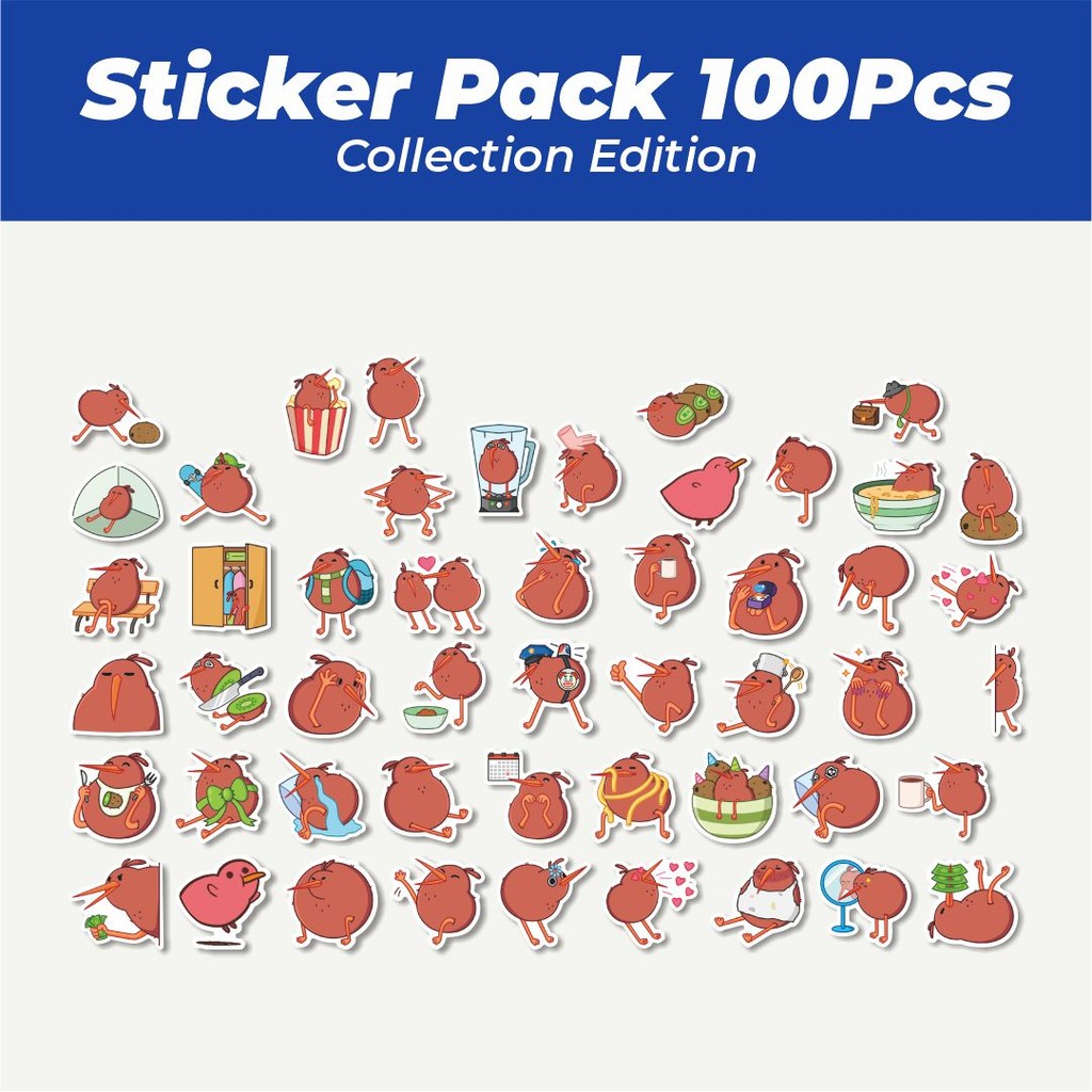 

Hot Stiker Kartun Funny Kiwi Lucu Anti Air Stikers Berperekat Waterproof Sticker Decal Buat Motor Helm Buku Journal Koper Casing HP Laptop Botol Minum