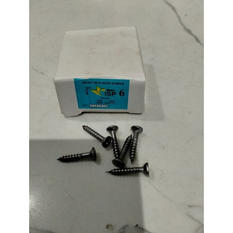 skrup Kayu 3/4 x 6 skrup kayu 2cm 1kotak sekrup KAYU 3/4