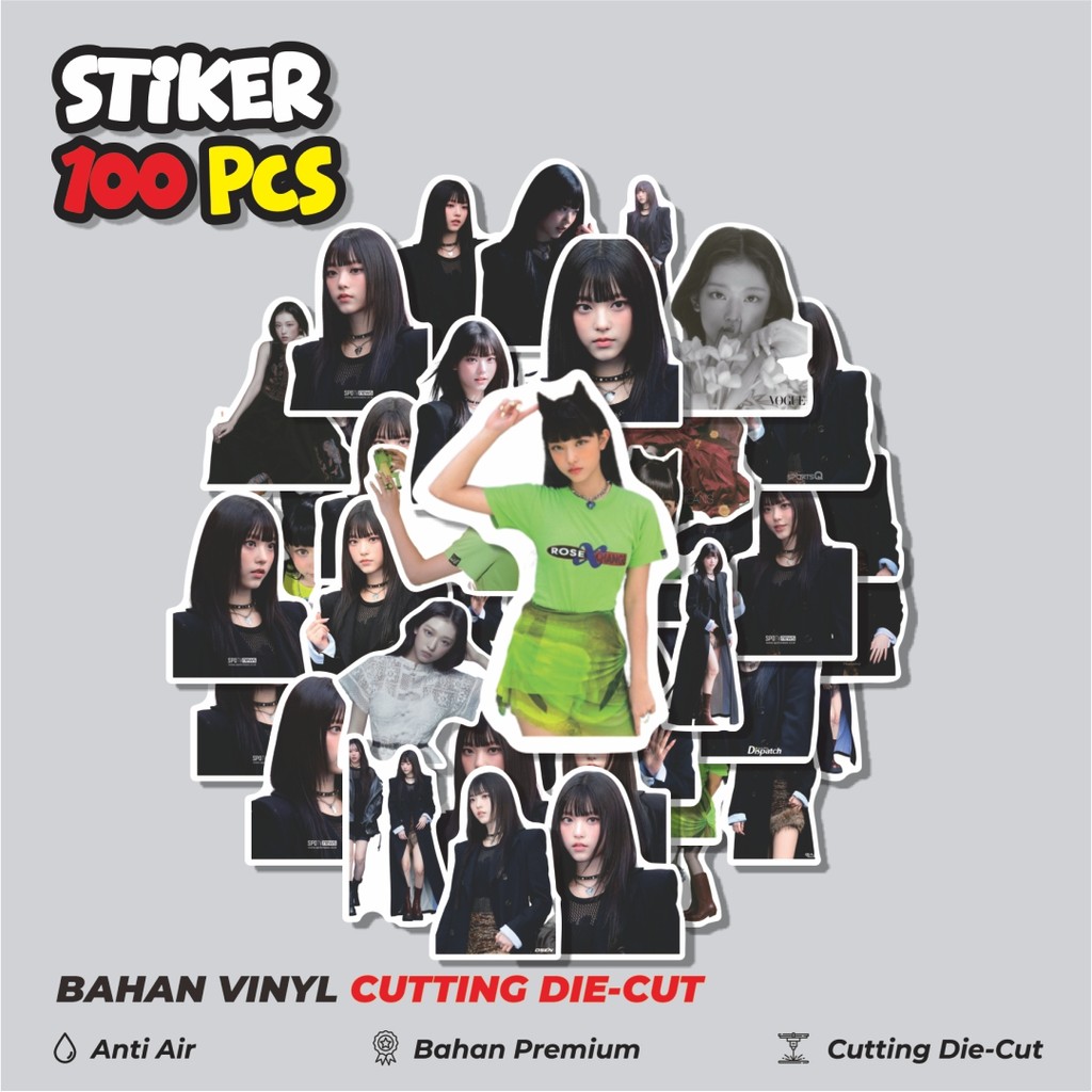 

Terbaru! 50 pcs Stiker Girl Group New Jeans Haerin Dekorasi Lucu Kreatif untuk Notebook, Skateboard, HP