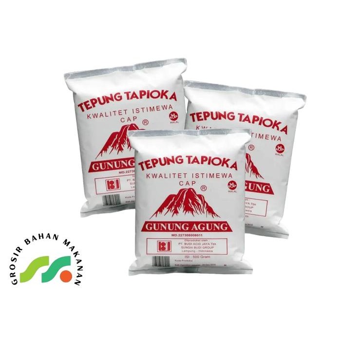 

TEPUNG TAPIOKA GUNUNG AGUNG 500 GRAM PER DUS
