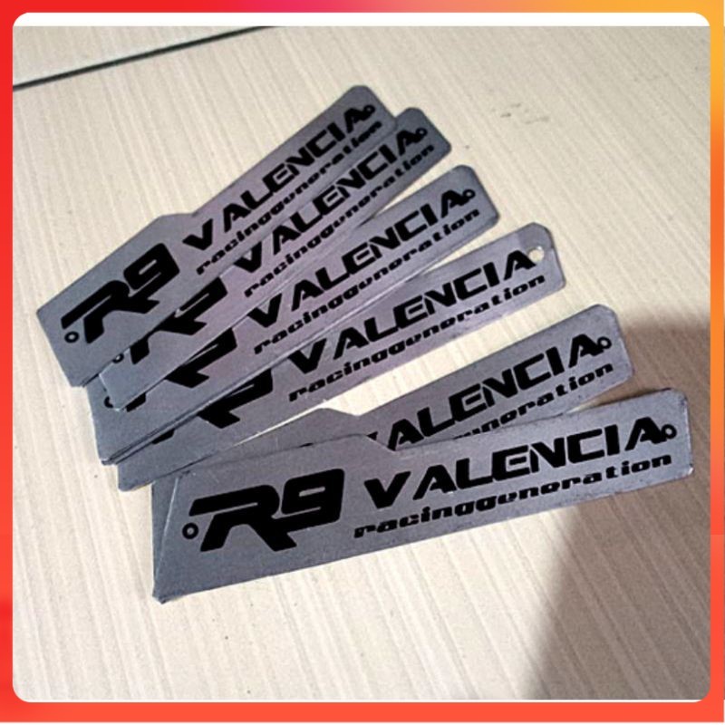 Emblem Merk R9 VALENCIA Knalpot Racing