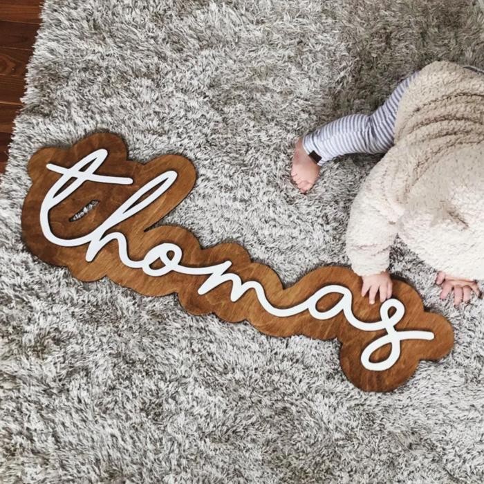 

Custom Wall Name Sign Kayu Acrylic Hiasan Dinding Tulisan Backdrop - 20cm