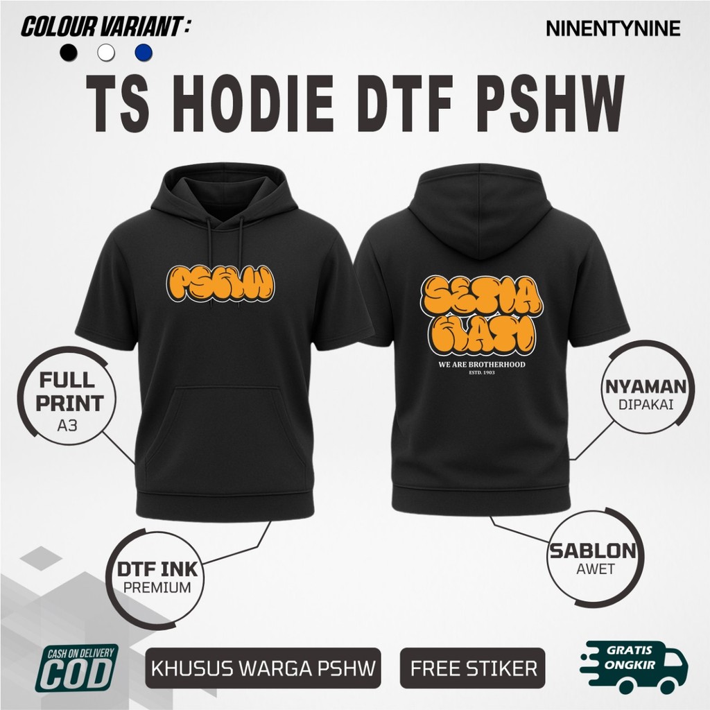 Ts-HOODIE  PSHW PERSAUDARAAN SETIA HATI BROTHERHOOD TS HOODIE PSHW TERBARU