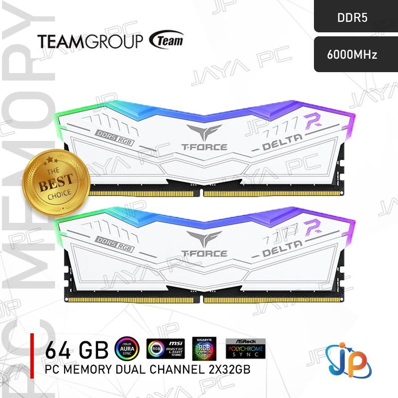 Memory Team T-Force Delta DDR5 RGB PC48000 6000Mhz 64GB 2x32GB Ram
