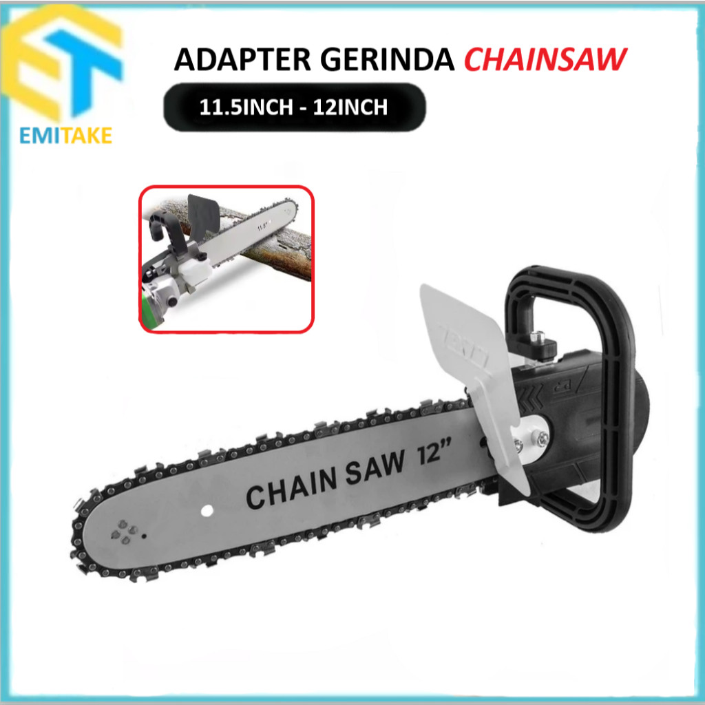 Adapter Gerinda Chainsaw Mini Pengubah Fungsi Mesin Gerinda Jadi Mesin Senso Potong Kayu