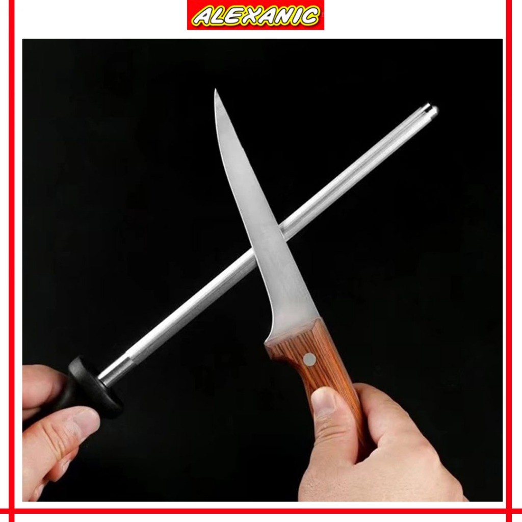 Asahan Pisau Alat Asah Pisau | Sharpening SteelKnife |  Asahan Pisau Kristal | Alat Penajam Alat Asa