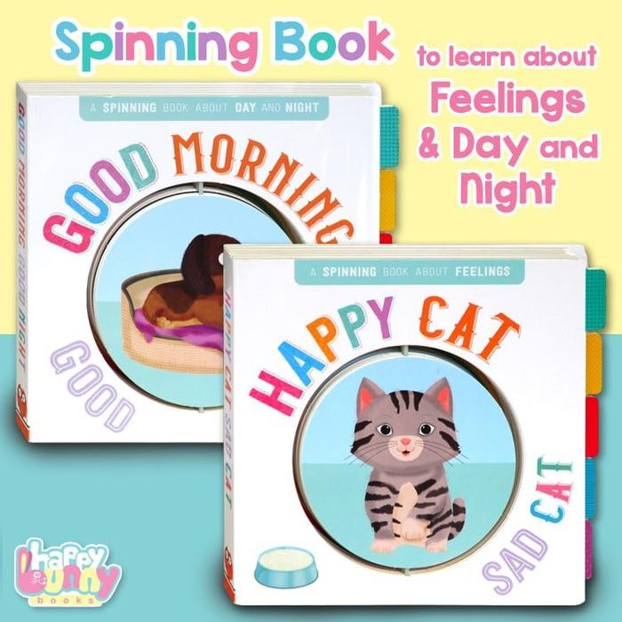 

Good Morning Good Night / Happy Cat Sad Cat A Spinning Board Book - Good Morning Good Night