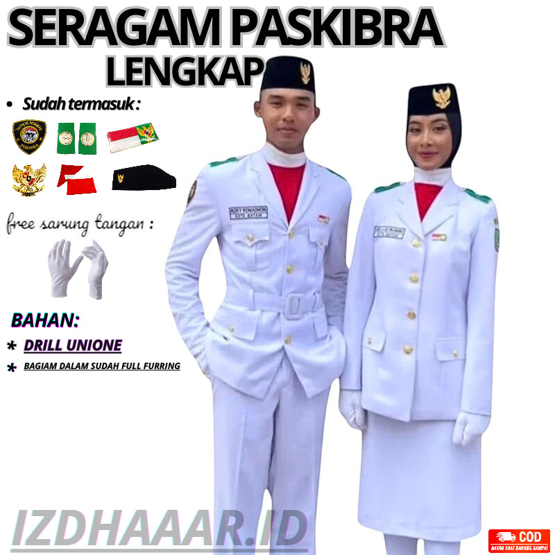 HERBERTSHOP SERAGAM PASKIBRA putra & putri lengkapSETELAN PASKIBRA putra dan putri lengkap Baju PDU 