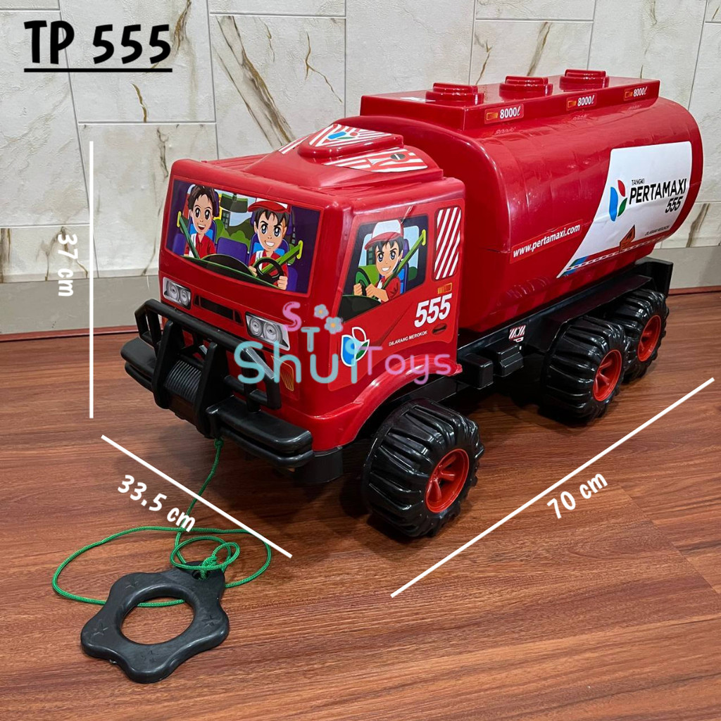 Mainan Mobil Dorong Truk Tangki BBM Pertamina / Mobilan Besar TP555 / Mobil Jumbo Pertamina