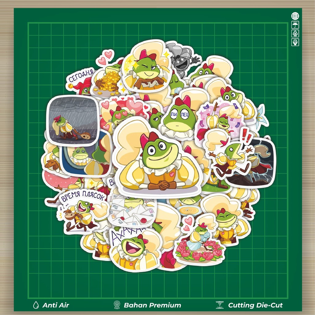 

HOT 50 PCS STIKER Stiker Funny Karakter Jeanlouis The Frog Stiker Fashion Cars Decal Dingin Kartu Album Custom Vinyl Anti Air- Sticker Aesthetic Buku Journal Koper Casing HP Tablet Laptop Helm Motor Botol Minum