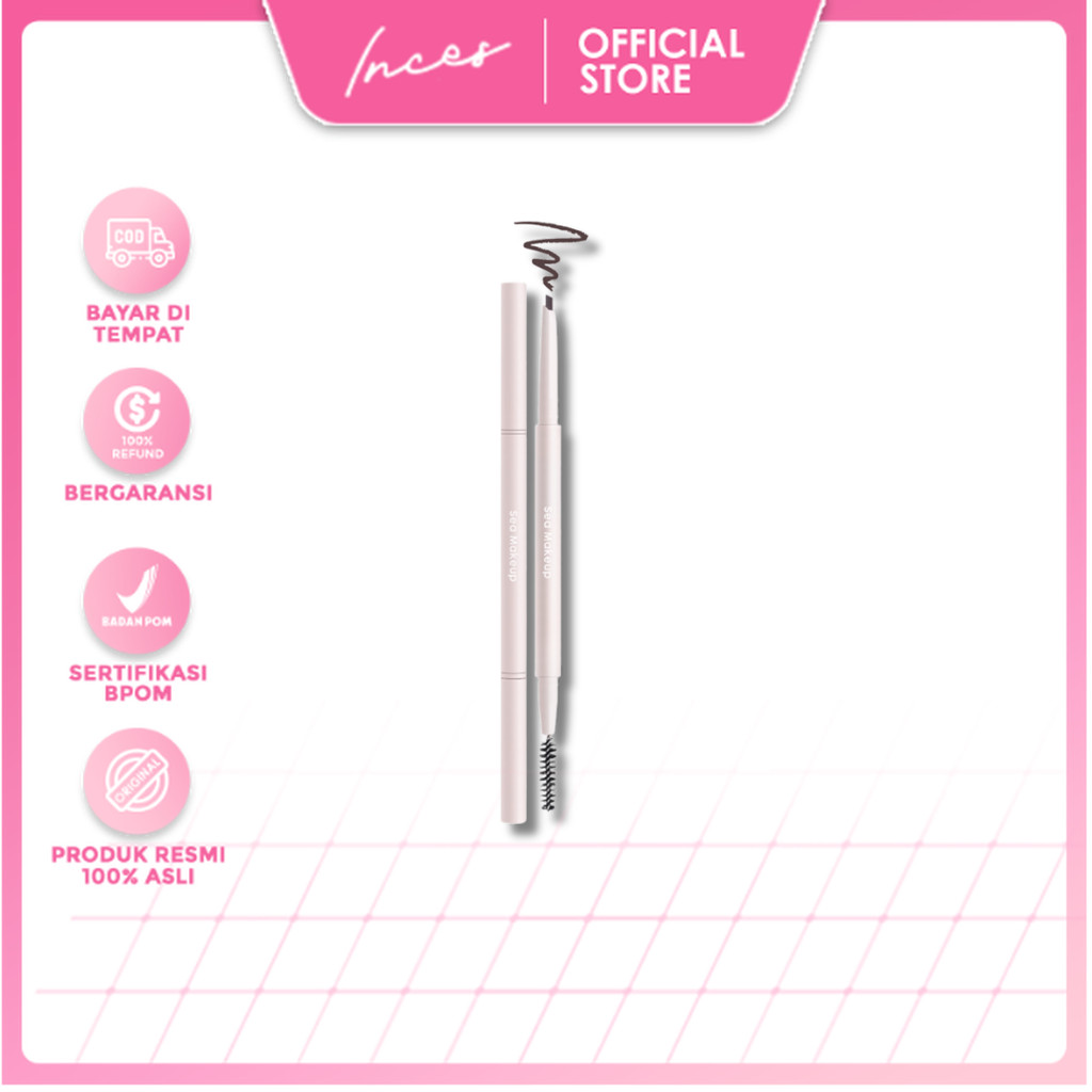INCES - Sea Makeup Browstage Micro Pencil 2in1 – Pensil Alis