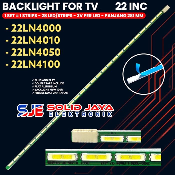 BACKLIGHT TV LED 22 INCH 22LN4000 22LN4010 22LN4050 22LN4100 22LN LAMPU BL 28K 21.6" V13 6920L-0001C