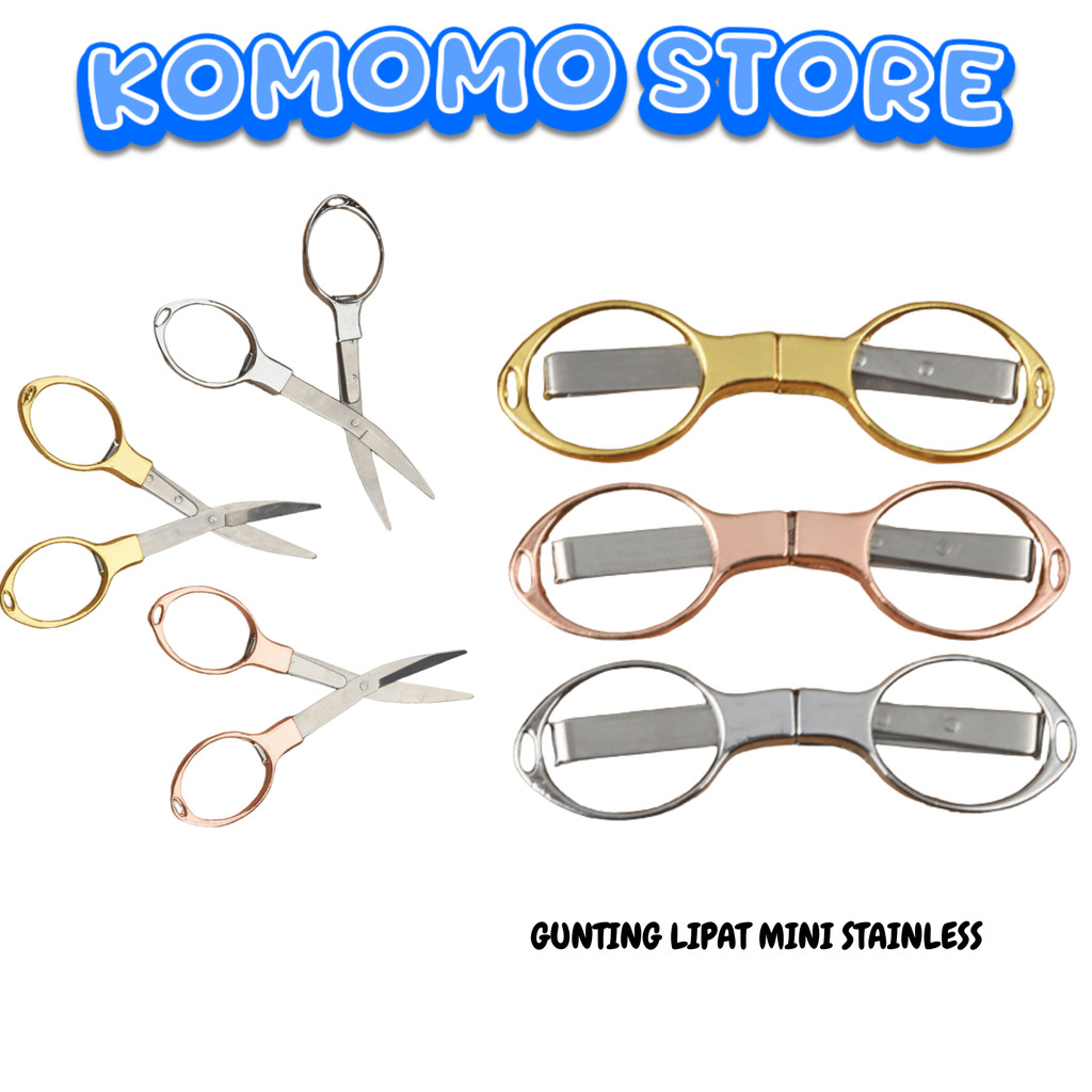 

KMM GUNTING LIPAT MINI STAINLESS H738 STEEL FOLDING PORTABLE POCKET SCISSORS GUNTING KAPAS