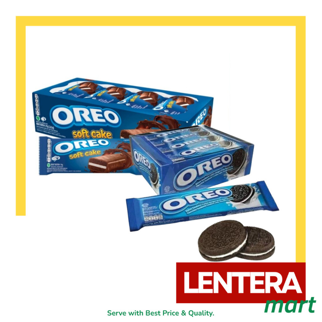 [PAKET 5 BOX] Paket Oreo 2000 Biskuit/Oreo Soft Cake Bolu isi 12 pcs LenteraMart