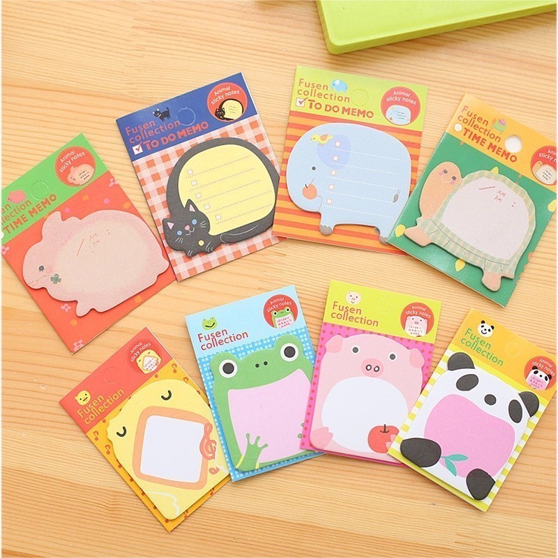 

GBU77 Sticky Notes Motif HewanTempelan Kertas Catatan Memo Note Karakter Animal Mini Book Karakter Binatang Lucu