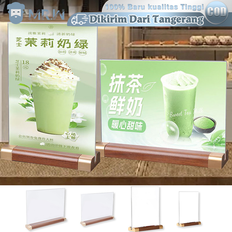 

Sign Holder Akrilik Stand Menu Makanan Display Holder A4 A5 Untuk Restoran Cafe