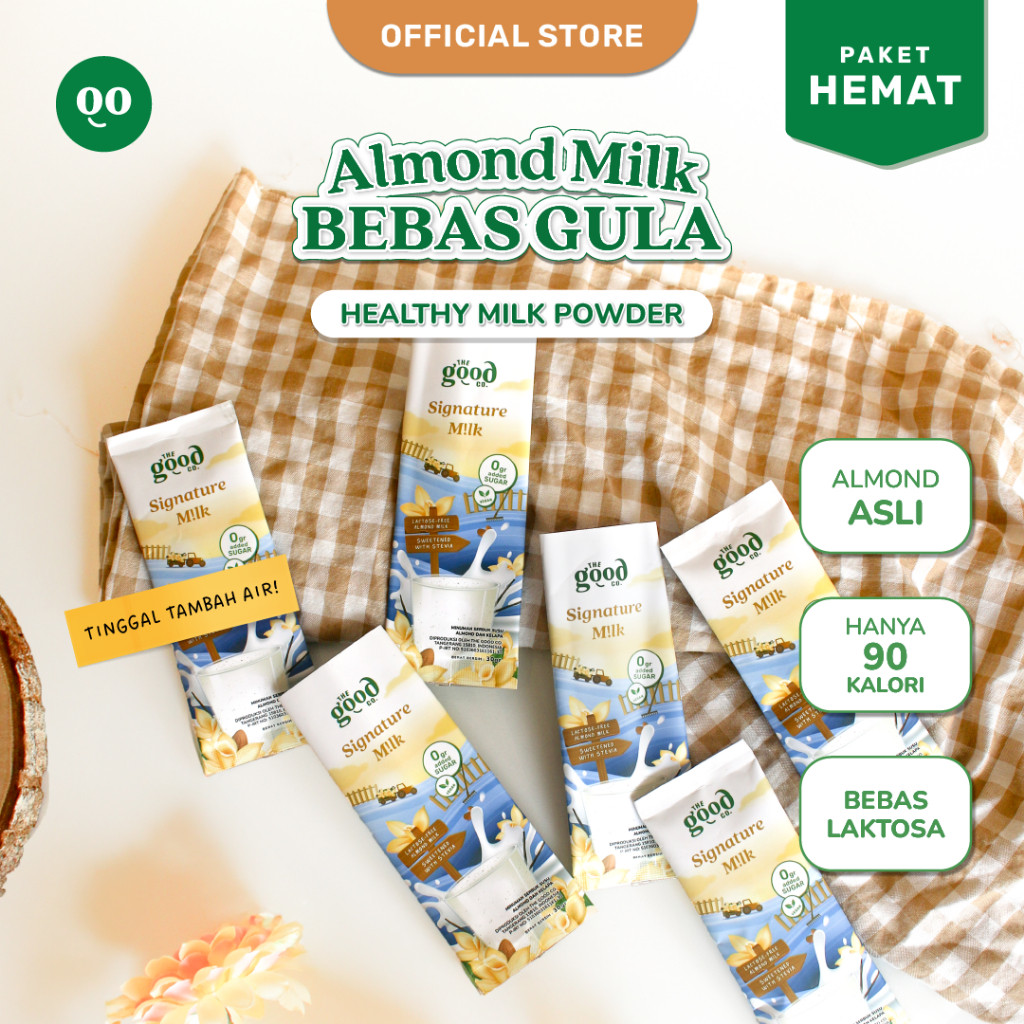 

PAKET HEMAT | Signature Milk - Bubuk Minuman Vegan (Nondairy) dari Susu Almond ASLI - Bundle isi 3, isi 6, 10 GRATIS 1, dan 20 GRATIS 4 Terlaris