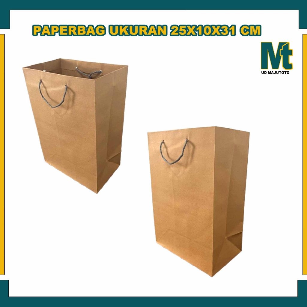 

Paper Bag 25x10x31 Cm (PAKET 12 PCS) / Tas Kertas / Tas Kado / Tas Souvenir