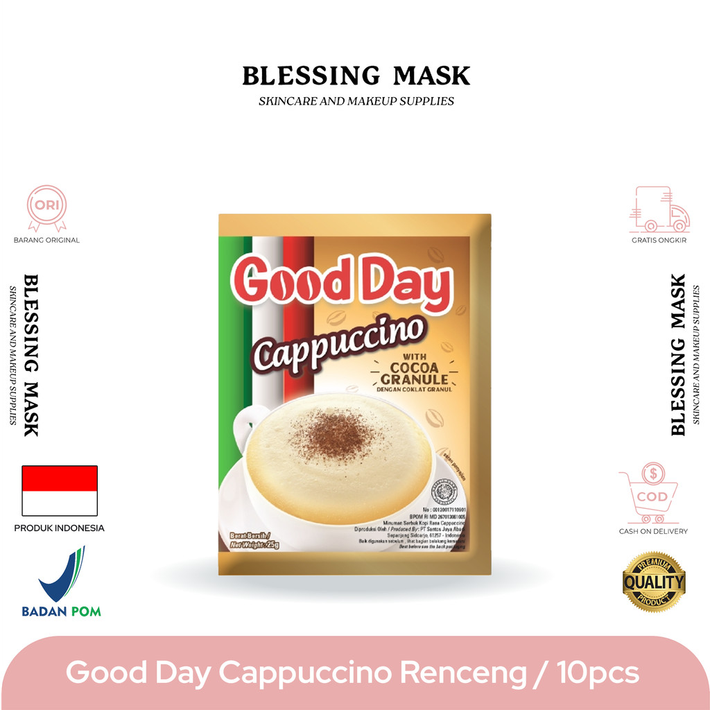 

Good Day CAPPUCCINO Kopi Bubuk Renceng / Isi 10