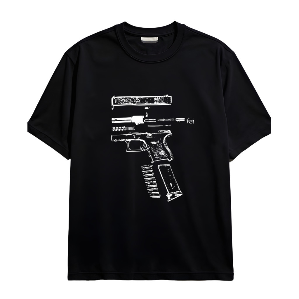 Kaos “IN GLOCK WE TRUST” Hitam - Kaos Pria / Kaos Terbaru dan Terlaris Tee
