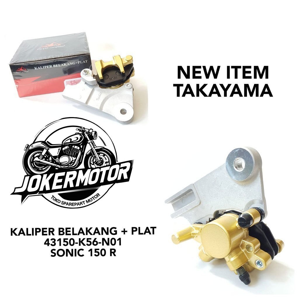 KALIPER BELAKANG + PLAT KALIPER CAKRAM BELAKANG SET BREKET  HONDA SONIC 150R - TAKAYAMA