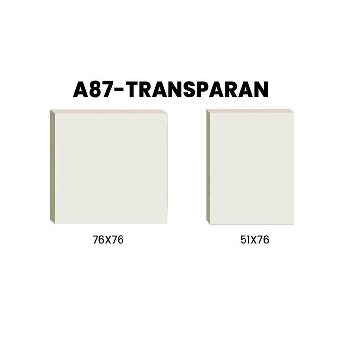 

[COD] Tseloop A87 Sticky Note Transparan Isi 50 Lembar Waterproof Serbaguna - TRANSPARAN, 76X76