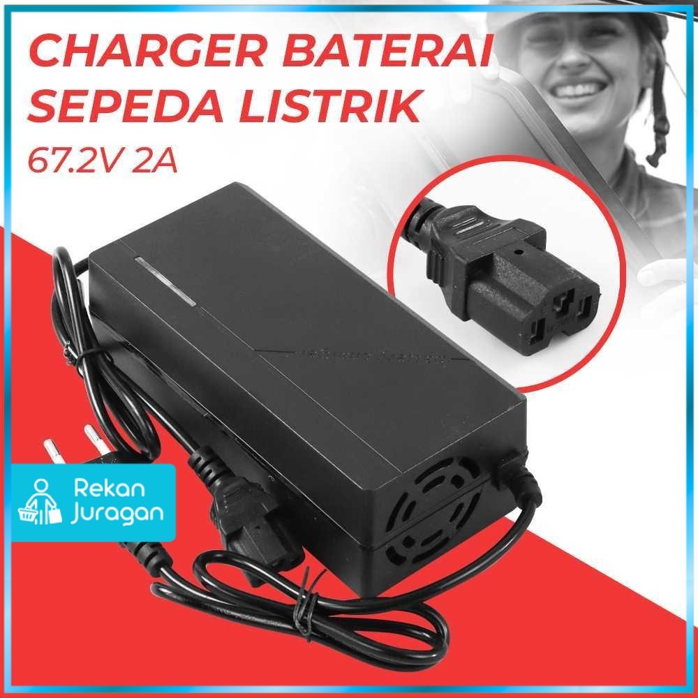 Adaptor Charger Baterai Converter Sepeda Listrik 67.2V 2A - 60V2A