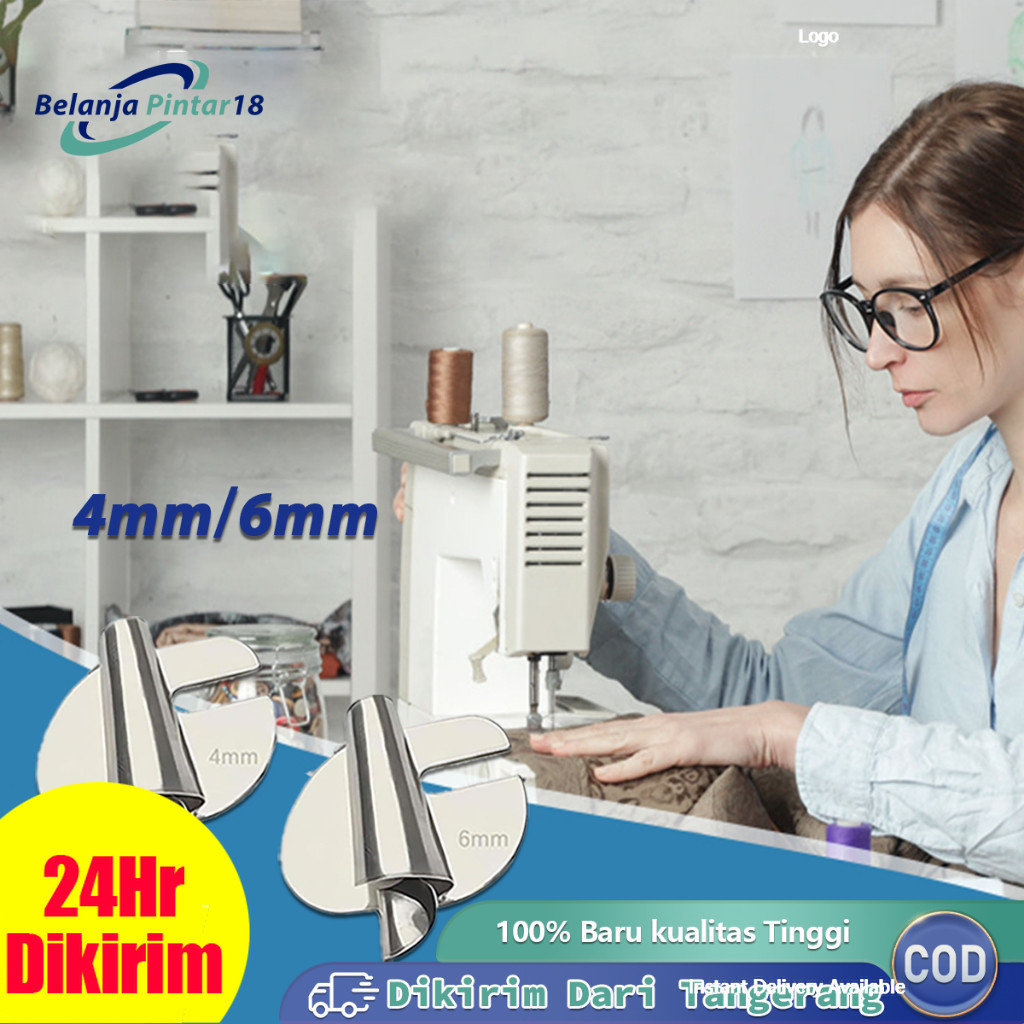 4mm/6mm Corong Kelim Mesin Jahit Corong Sepatu Lipat Mesin Jahit Corong Kelim Mesin Jahit High