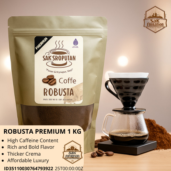 

bubuk kopi Robusta kemasan 1 Kg kualitas PREMIUM dijamin pasti mantap dan lezat