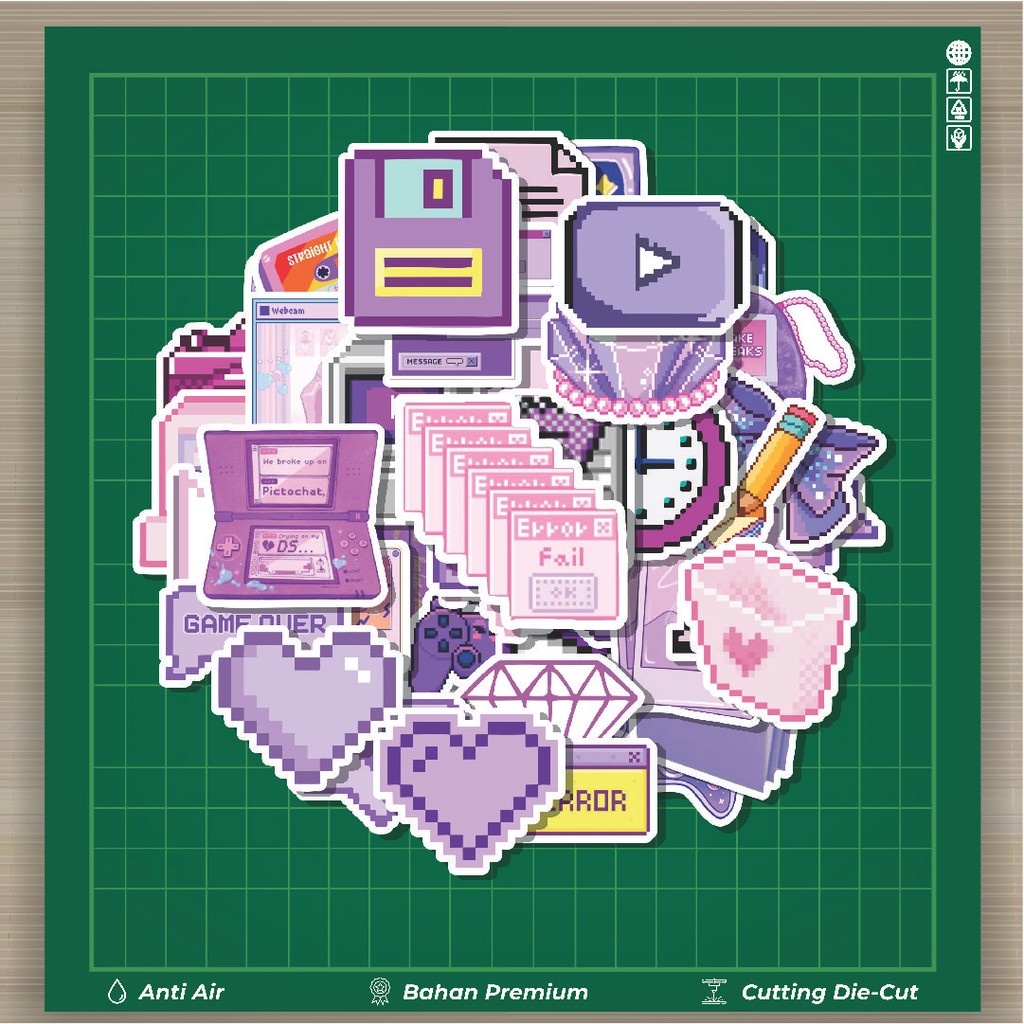 

HOT 50 PCS STIKER Stiker Purple Pixel Series [Ungu] Stiker Fashion Cars Decal Dingin Kartu Album Custom Vinyl Anti Air- Sticker Aesthetic Buku Journal Koper Casing HP Tablet Laptop Helm Motor Botol Minum